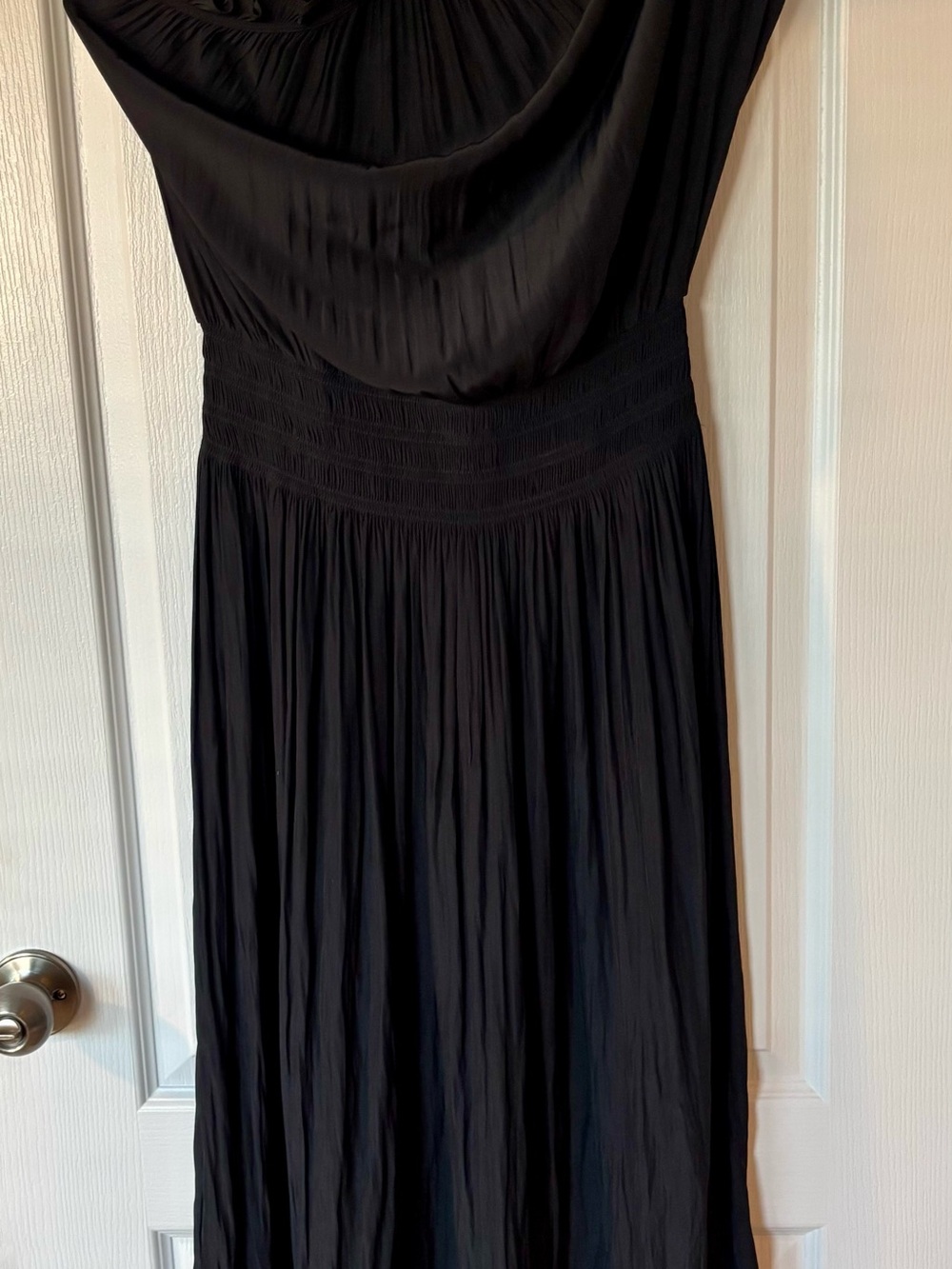 Ramy Brook Black Pleated Maxi Dress • Size M • Flowy & Elegant